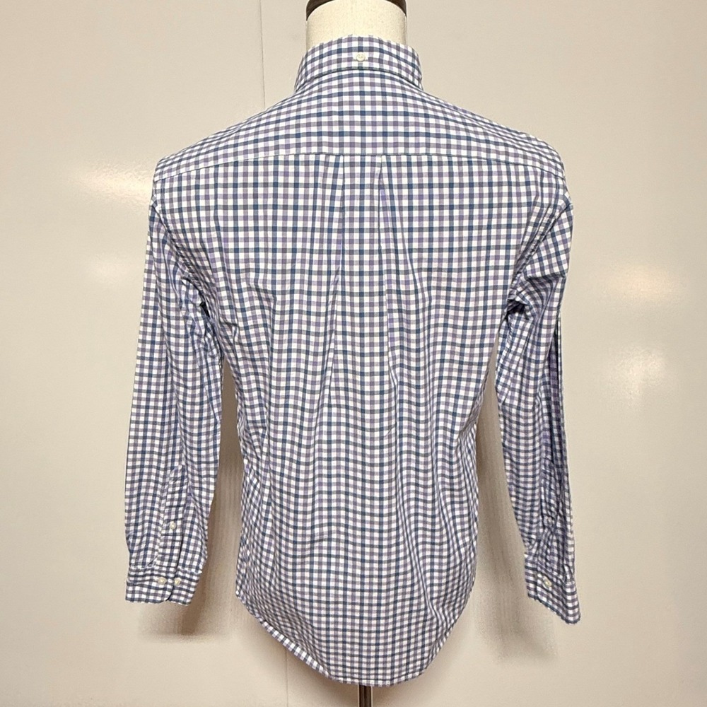 Brooks Brothers Shirt Mens Small Purple Blue White Plaid Button Down Long Sleeve - Picture 3 of 10
